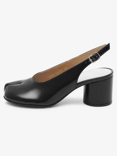 Tabi Leather Slingback Heel Dark Navy - MAISON MARGIELA - BALAAN 1