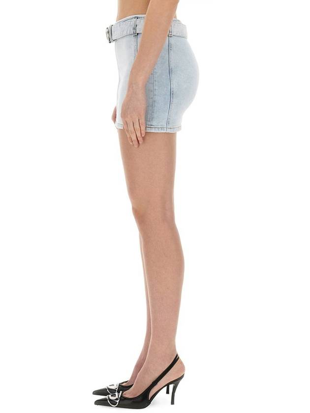 Denim Short H Line Skirt Blue - DIESEL - BALAAN 5