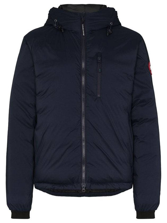 Men's Lodge Down Hooded Padded Jacket Atlantic Navy - CANADA GOOSE - BALAAN.