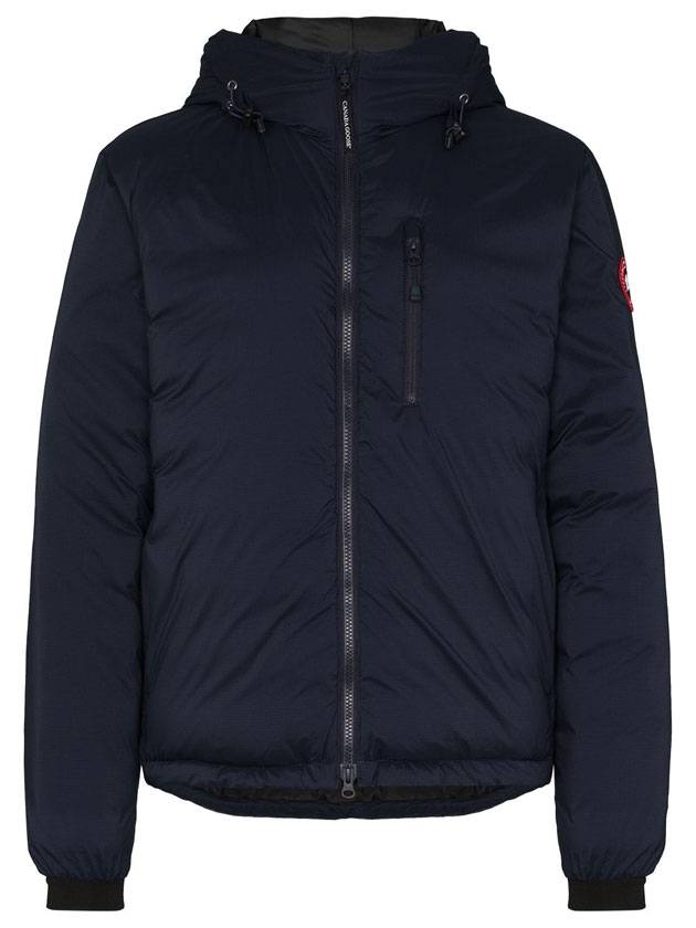 Lodge Down Hooded Padded Jacket Atlantic Navy - CANADA GOOSE - BALAAN 1