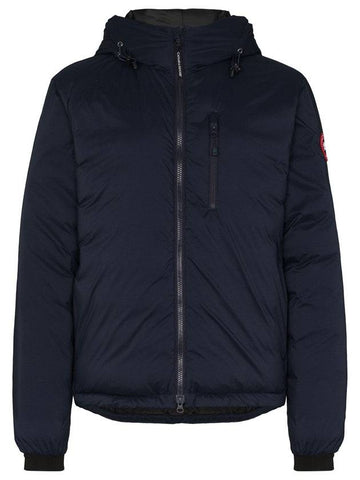 Lodge Down Hooded Padded Jacket Atlantic Navy - CANADA GOOSE - BALAAN 1