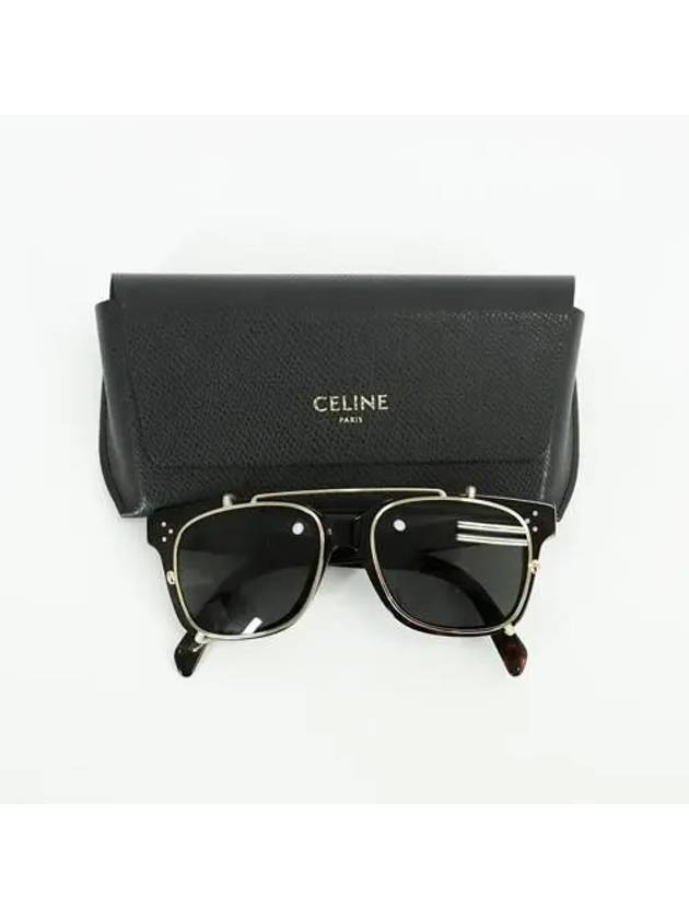 Metal Frame Square Sunglasses Brown 4S268CPMB - CELINE - BALAAN 6