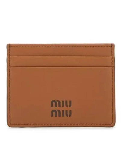 Leather Card Wallet Brown - MIU MIU - BALAAN 2