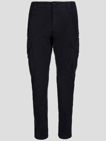 Men's Lens Wappen Stretch Cargo Straight Pants Black - CP COMPANY - BALAAN 2