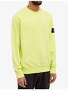 Wappen Patch Crew Neck Sweatshirt Neon Yellow - STONE ISLAND - BALAAN 3