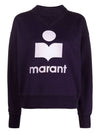 Moby Logo Cotton Sweatshirt Purple - ISABEL MARANT ETOILE - BALAAN 2