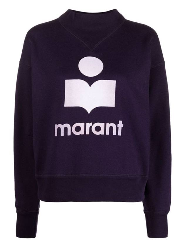 Moby Logo Cotton Sweatshirt Purple - ISABEL MARANT ETOILE - BALAAN 2