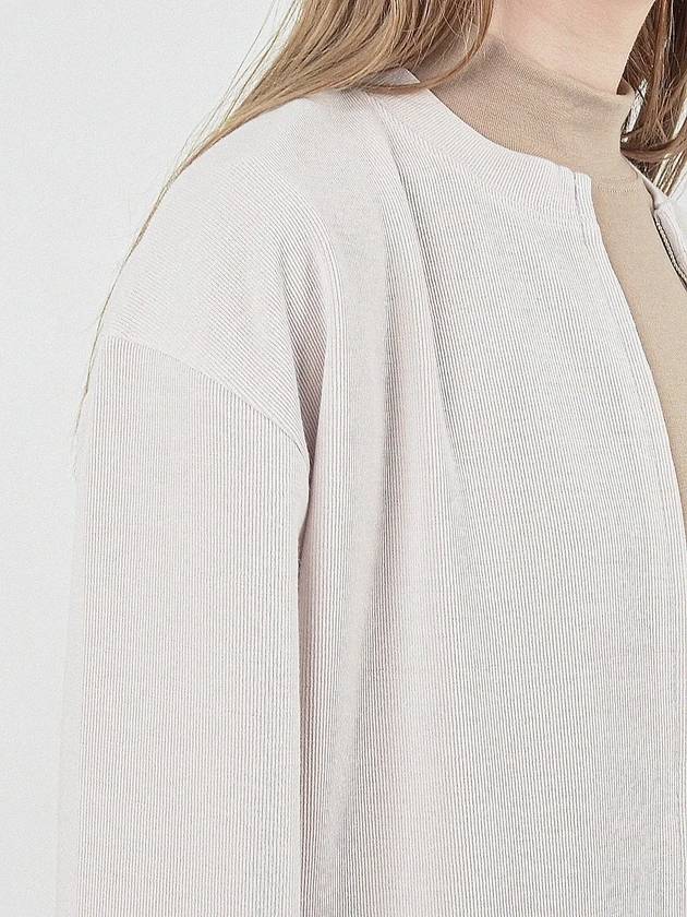 Essential Round Cardigan Zip Up Ivory - CHANCE'S NOI - BALAAN 3