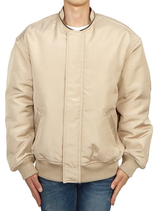 Shearling Collar Bomber Jacket Beige - ACNE STUDIOS - BALAAN 3