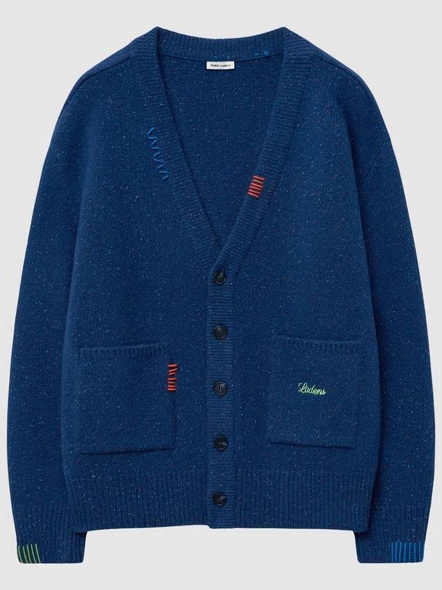 Stitch Point Oversized Cardigan Blue - TABB LUDENS - BALAAN 1