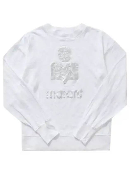 Klowia Logo Print Linen Sweatshirt White - ISABEL MARANT - BALAAN 2