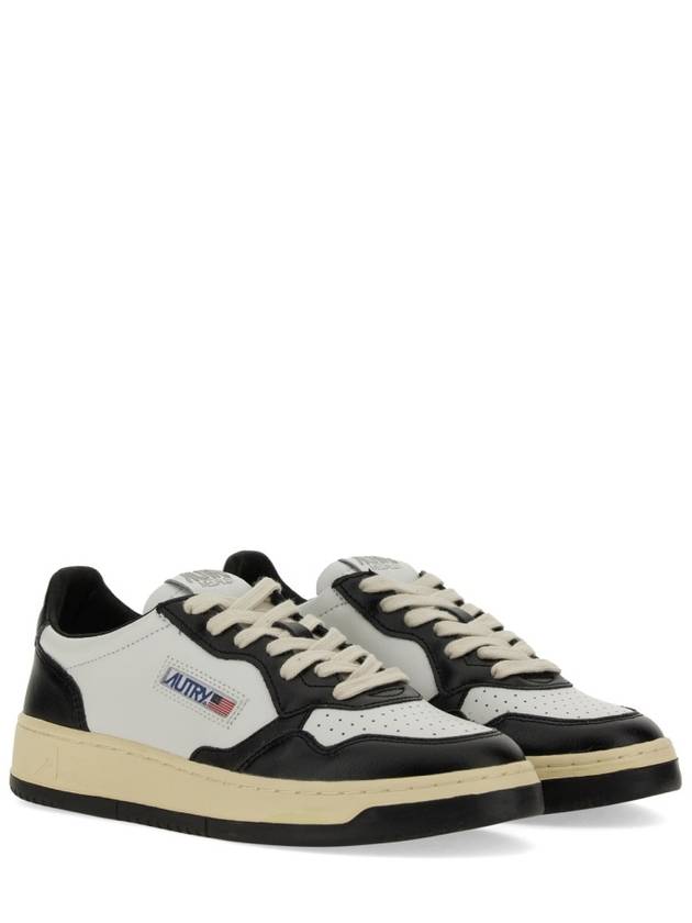 Medalist Leather Low Top Sneakers White Black - AUTRY - BALAAN 4