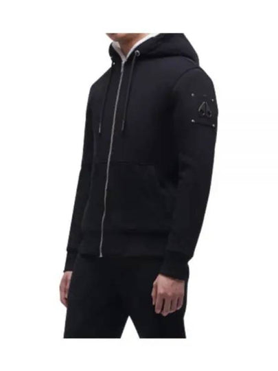 Classic Bunny Zip Up Hoodie White Lining Black - MOOSE KNUCKLES - BALAAN 2