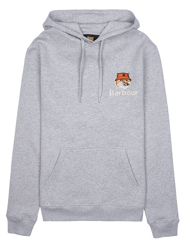 Fox Head Logo Hoodie Grey - BARBOUR - BALAAN 11