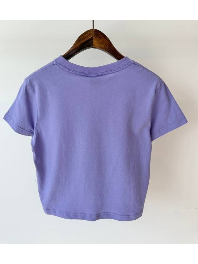 AU Australian Bulldog Slim Crop T-Shirt ST1235005 Washed Violet WOMENS - STUSSY - BALAAN 2