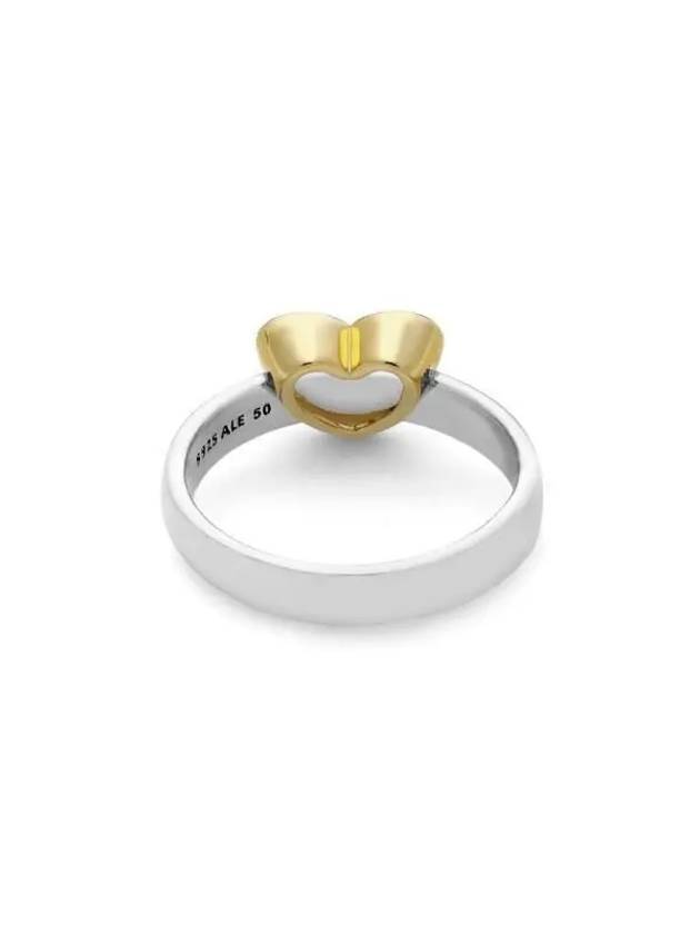 Radiant Two-Tone Sliding Heart Ring Gold Silver - PANDORA - BALAAN 4