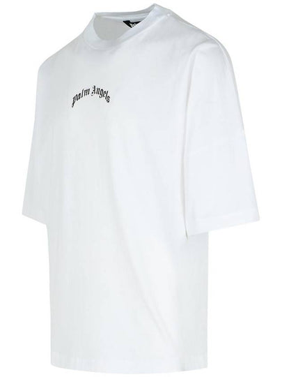 Palm Angels White Cotton T-Shirt - PALM ANGELS - BALAAN 2