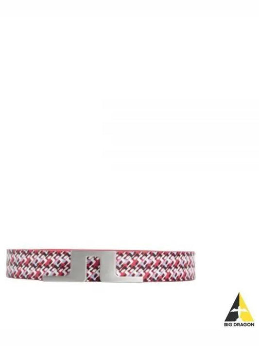 Betsy Print JL Micro Bridge Leather Belt Rose Red - J.LINDEBERG - BALAAN 2