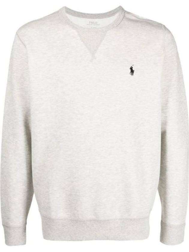 Embroidered Logo Basic Crew Neck Sweatshirt Grey Melange - POLO RALPH LAUREN - BALAAN 1