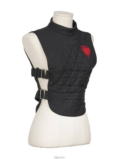 Heart motif mock neck fencing vest black M 74449 - DIOR - BALAAN 2