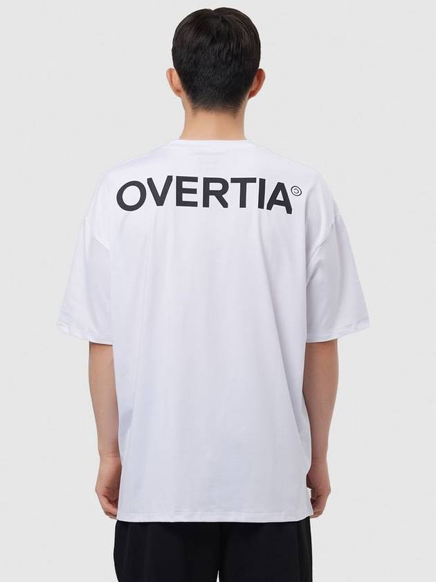 Unisex Sports Functional Overfit Short Sleeve T-Shirt White - OVERTIA - BALAAN 5