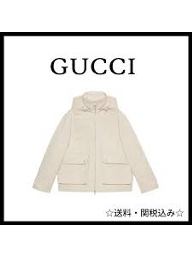 Jumbo GG Canvas Puffer Hooded Jacket White - GUCCI - BALAAN 9