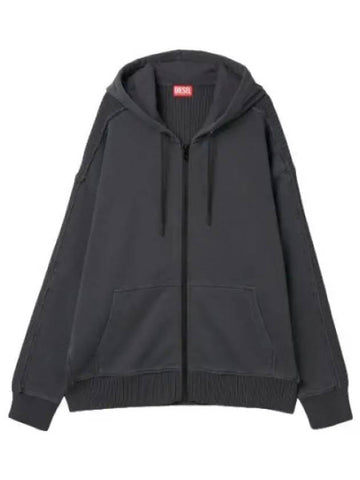 Oberto zip up hood gray - DIESEL - BALAAN 1