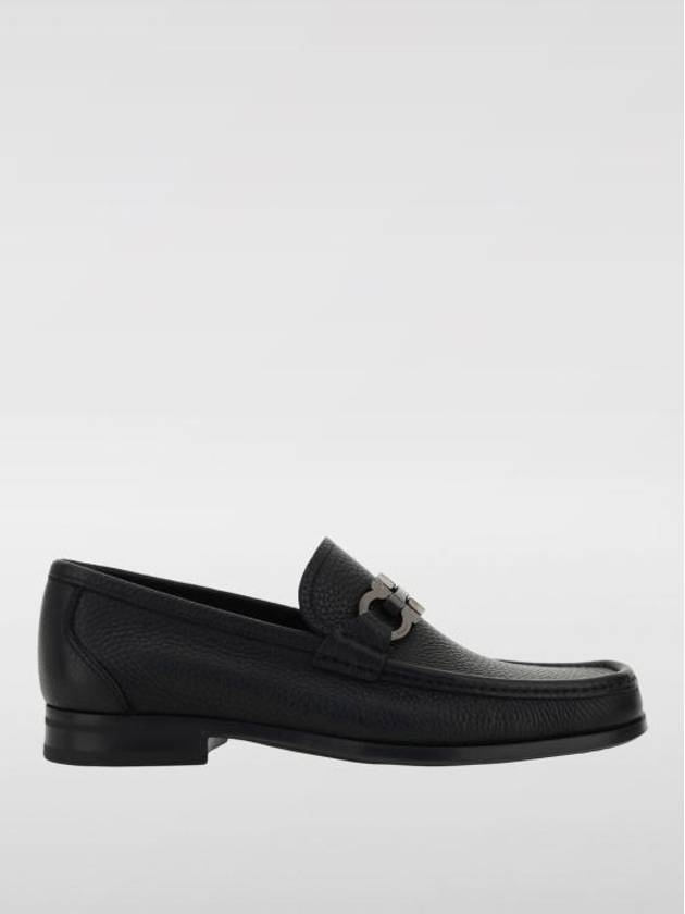 Gancini Suede Moccasin Loafers Black - SALVATORE FERRAGAMO - BALAAN 2