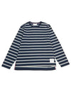 Stripe Jersey Oversized Long Sleeve T-Shirt Navy - THOM BROWNE - BALAAN 2