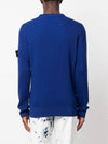 Crewneck Full Rib Wool Knit Top Blue - STONE ISLAND - BALAAN 4