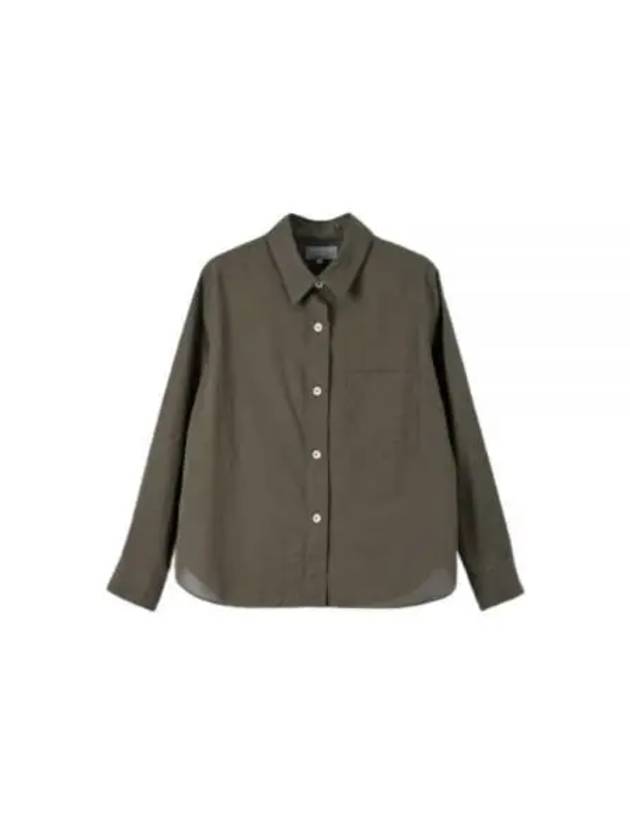 24 SIMPLE SHIRT GRAY GREEN WOSH0264S24FXT GGR - MARGARET HOWELL - BALAAN 1