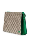 GG Supreme Canvas Clutch Bag Green Beige - GUCCI - BALAAN 4