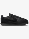 Cortez Textile Low Top Sneakers Black - NIKE - BALAAN 5