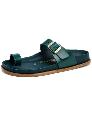 Shinny Premium Green Narrow 1012768 Narrow Foot Women’s Slippers - BIRKENSTOCK - BALAAN 1