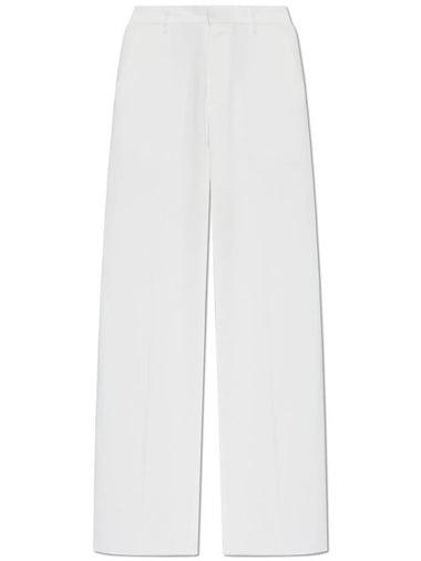 Dsquared2 Wide-leg Pleated Trousers, Women's, White - DSQUARED2 - BALAAN 1