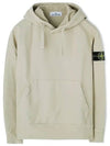 Wappen Patch Cotton Fleece Hoodie Beige - STONE ISLAND - BALAAN 2