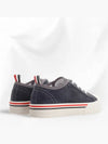 Cotton Lace-Up Low Top Sneakers Navy - THOM BROWNE - BALAAN 5