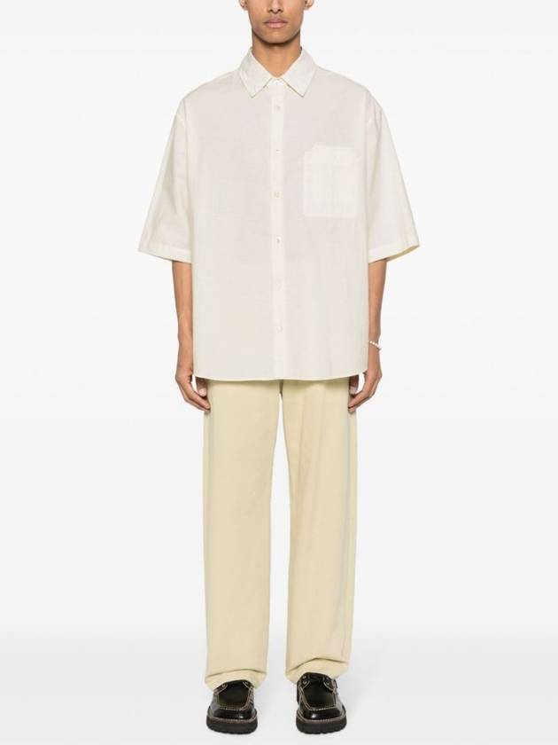 Double Pocket Short Sleeve Ivory - LEMAIRE - BALAAN 3