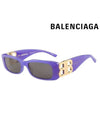 Eyewear BB0096S 004 Dynasty Rectangle Sunglasses Purple - BALENCIAGA - BALAAN 2