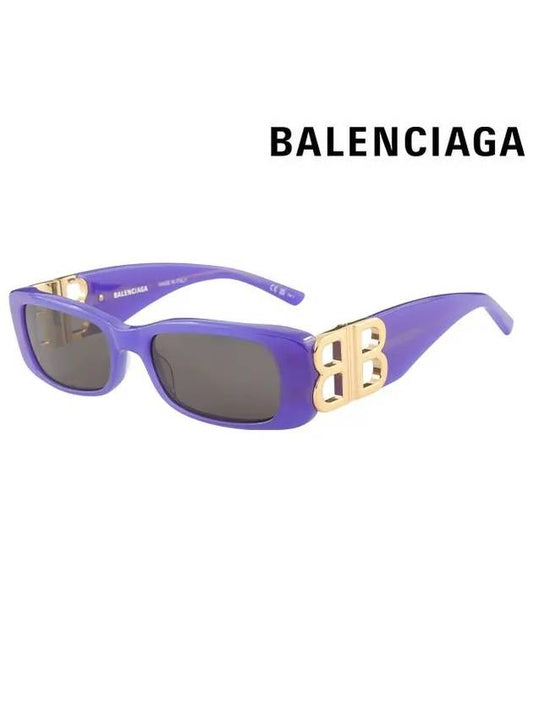 Eyewear BB0096S 004 Dynasty Rectangle Sunglasses Purple - BALENCIAGA - BALAAN 2