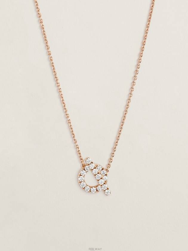 Lux You Finesse Necklace 18K Rose Gold Diamond - HERMES - BALAAN 10