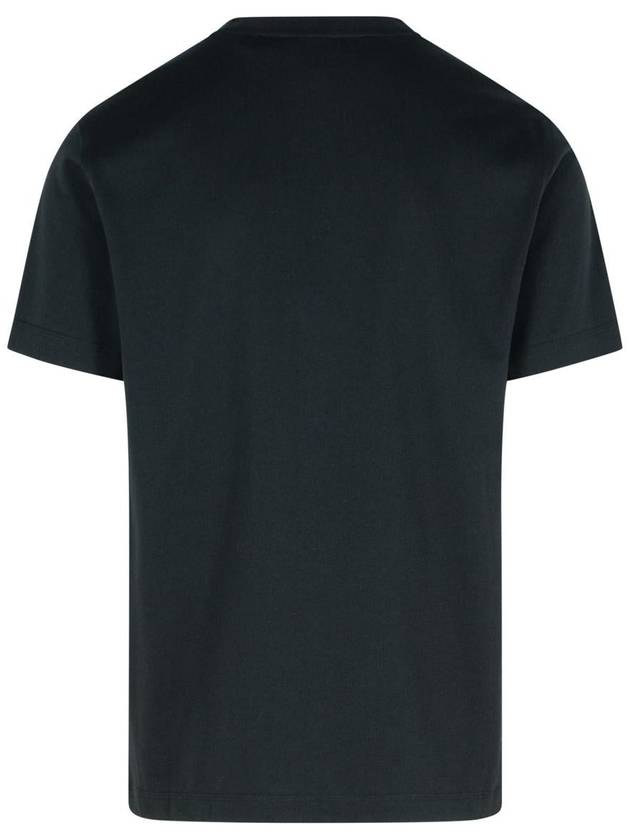 Check Label Cotton Short Sleeve T-Shirt Black - BURBERRY - BALAAN 4