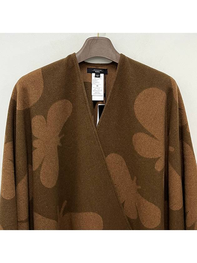 Weekend PACE Jacquard Wool Cape Camel 2425736024600 002 - MAX MARA - BALAAN 4