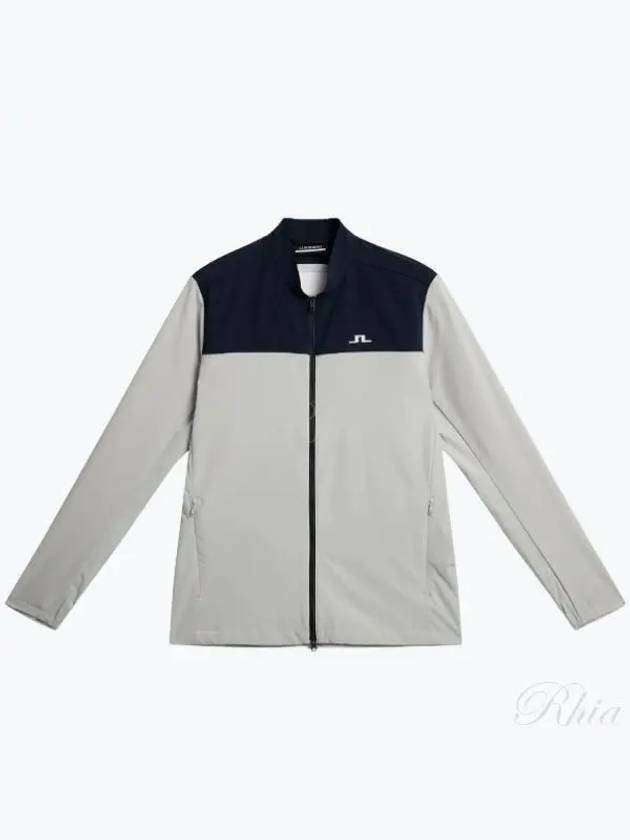 Jeff Hybrid Zip-Up Jacket Light Grey Melange - J.LINDEBERG - BALAAN 2