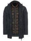 Men's Wappen Patch Ghost Piece Zip-up Jacket Black - STONE ISLAND - BALAAN 5