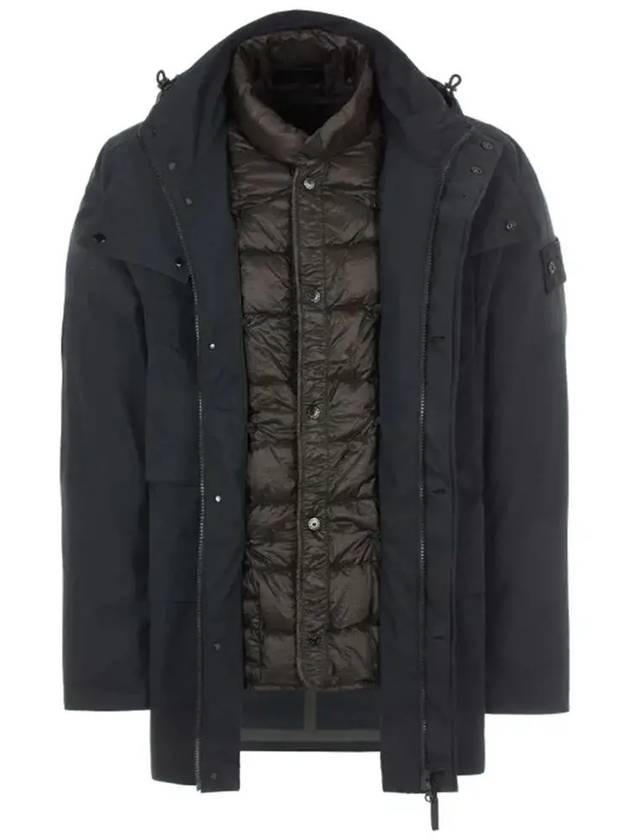 Men's Wappen Patch Ghost Piece Zip-Up Jacket Black - STONE ISLAND - BALAAN 5