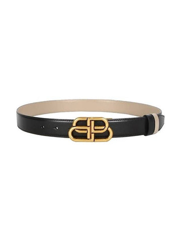 BB Logo Double-Sided Belt Black - BALENCIAGA - BALAAN 1