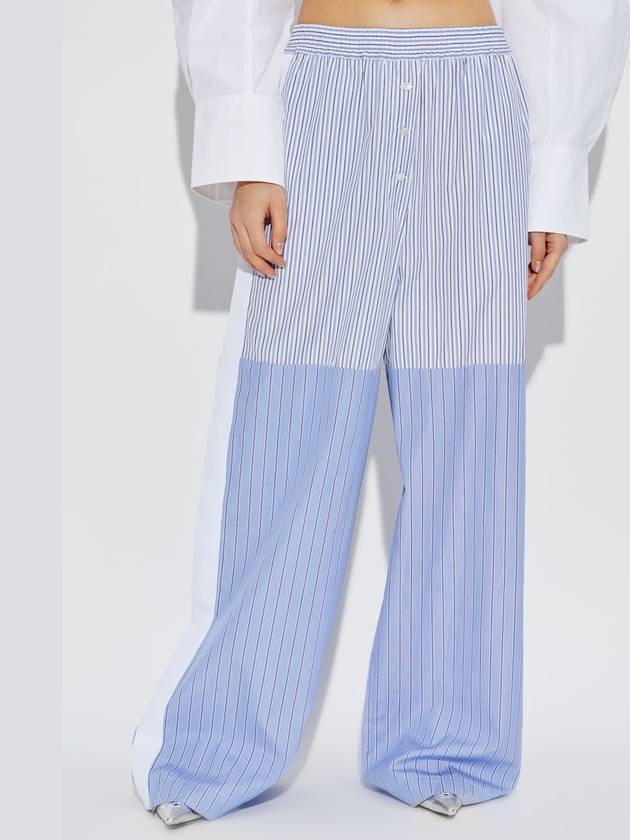 Stella McCartney Trousers With Striped Pattern, Women's, Blue - STELLA MCCARTNEY - BALAAN 3