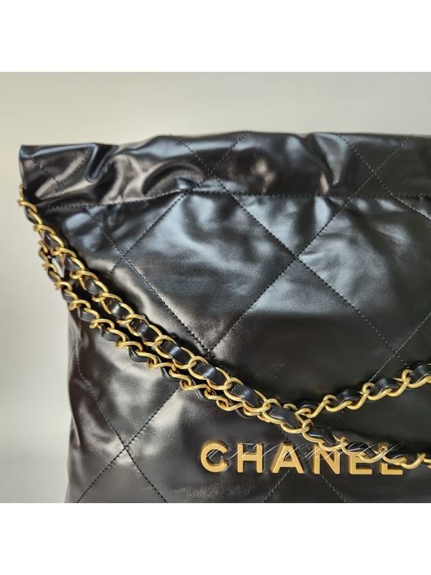 Shiny Calfskin 22 Small Shoulder Bag Black - CHANEL - BALAAN 8