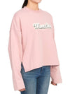 Women's Logo Cotton Sweatshirt Pink - MONCLER - BALAAN 4